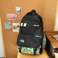 New trendy graffiti backpack - high-value anime cartoon design, large capacity, lightweight, waterproof student backpack