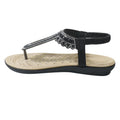 2025 summer new arrivals: european and american style women's sandals - elastic band, hotfix rhinestones, soft, breathable, lightweight, comfortable, plus size, flat