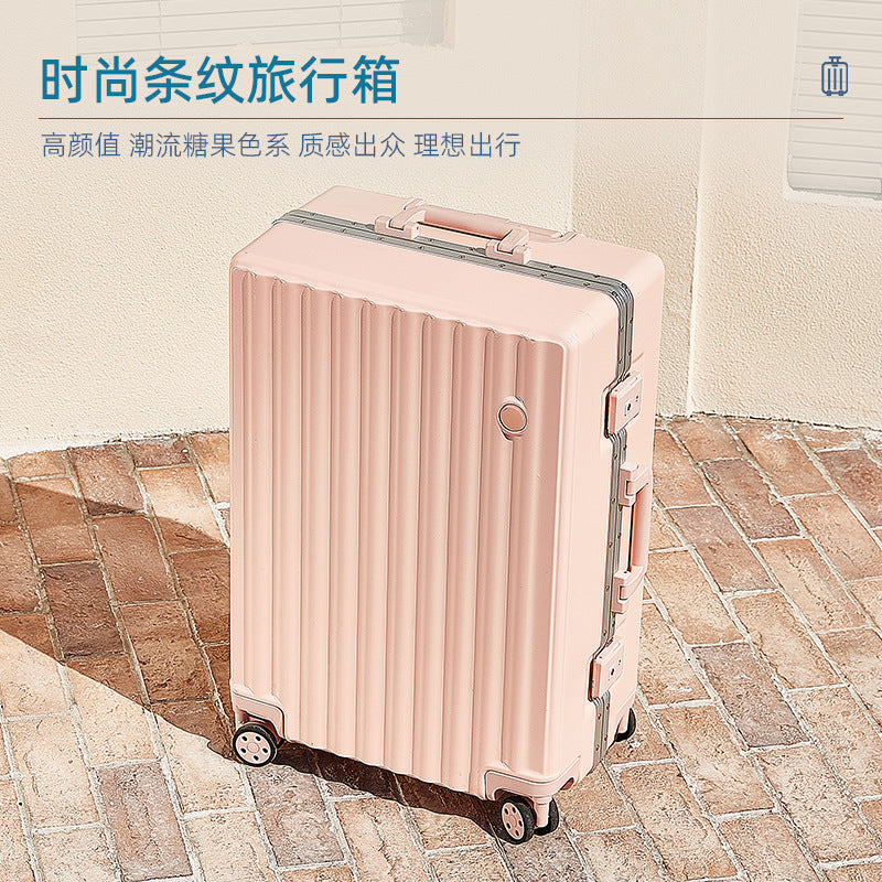 Customized aluminum frame trolley case 20 inch universal wheel suitcase Internet celebrity ins suitcase Female student password box
