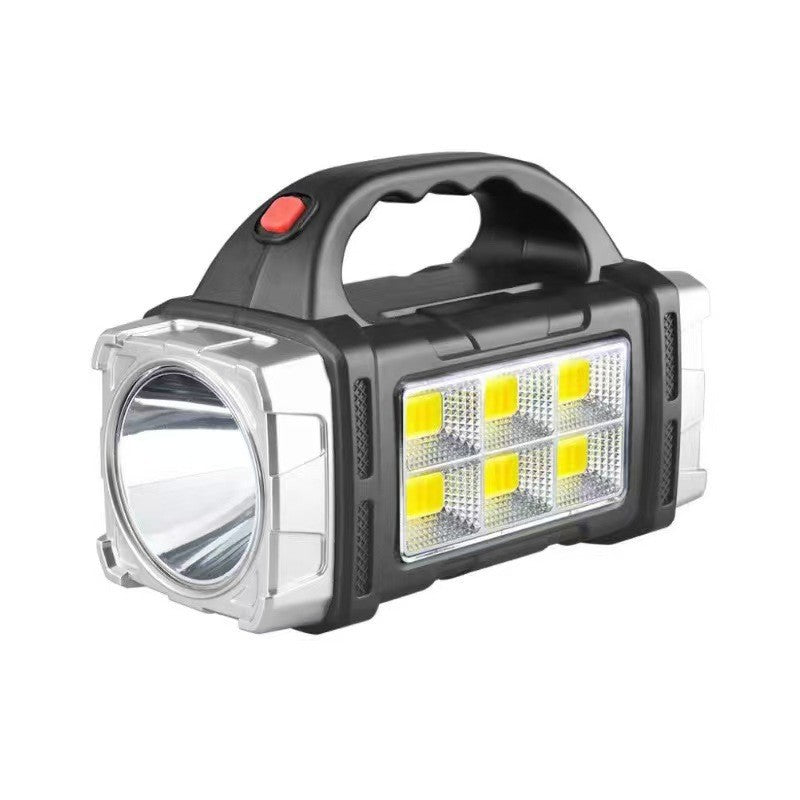 COB Multifunctional Outdoor Solar Emergency Portable Searchlight USB Charging Camping Outdoor Lighting Flashlight