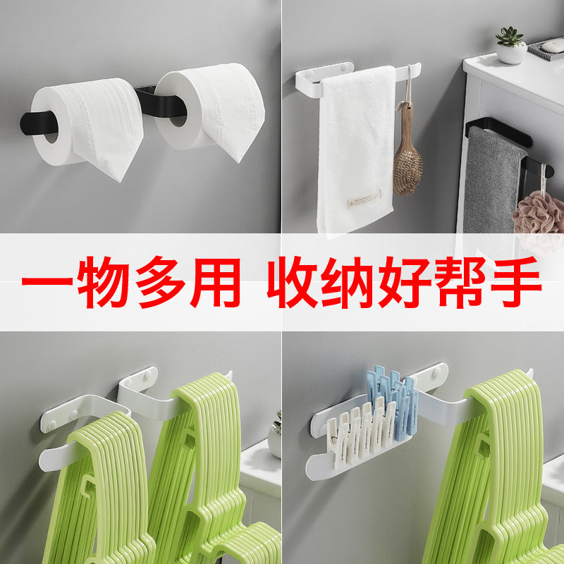 Paper towel holder, toilet non-punching space aluminum paper roll holder, toilet paper roll device, hotel engineering paper rack, wall-mounted type