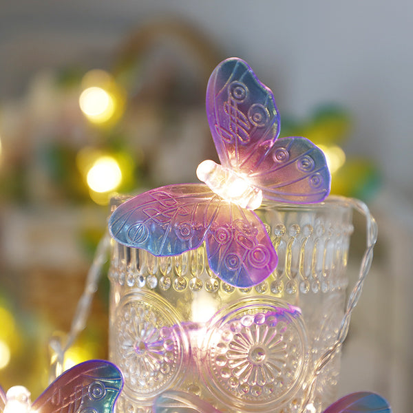 LED creative modeling lamp light string, creative butterfly light string, indoor and outdoor decoration LED decorative light wholesale