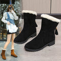 plus size snow boots for women winternew arrival suede fur lining heattech sleeve thick sole cotton boots wholesale