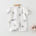 Baby summer onesie thin style baby chinese style ink painting bag butt clothes infant summer clothes han dynasty