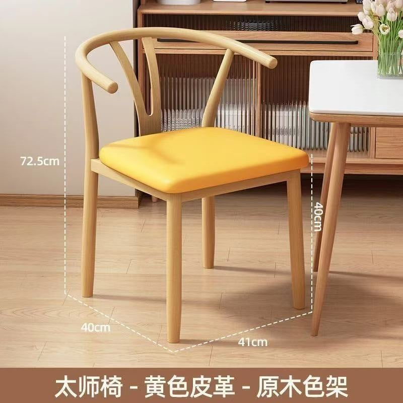Taishi chair back chair for home dining chair modern casual commercial dining table horn restaurant stool backrest iron tea chair