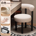 Italian normcore dining chair designer study stainless steel small fat chair fabric restaurant bar chair backrest classyaccessible luxury