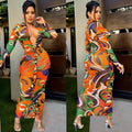 C5838 special offer: no returns or exchanges. please purchase with care. cross-border fashionable european and american women's sexy mesh printed v-neck dress
