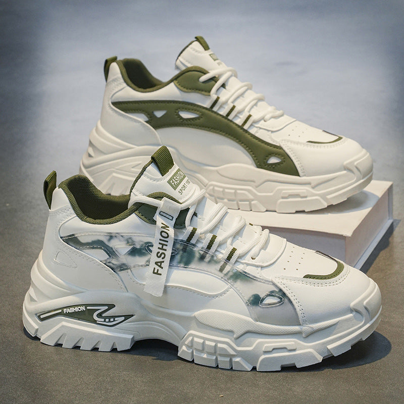 Authentic 2026 spring new arrival: stylish and breathable dad sneakers for students - versatile leather athletic shoes for work and casual wear