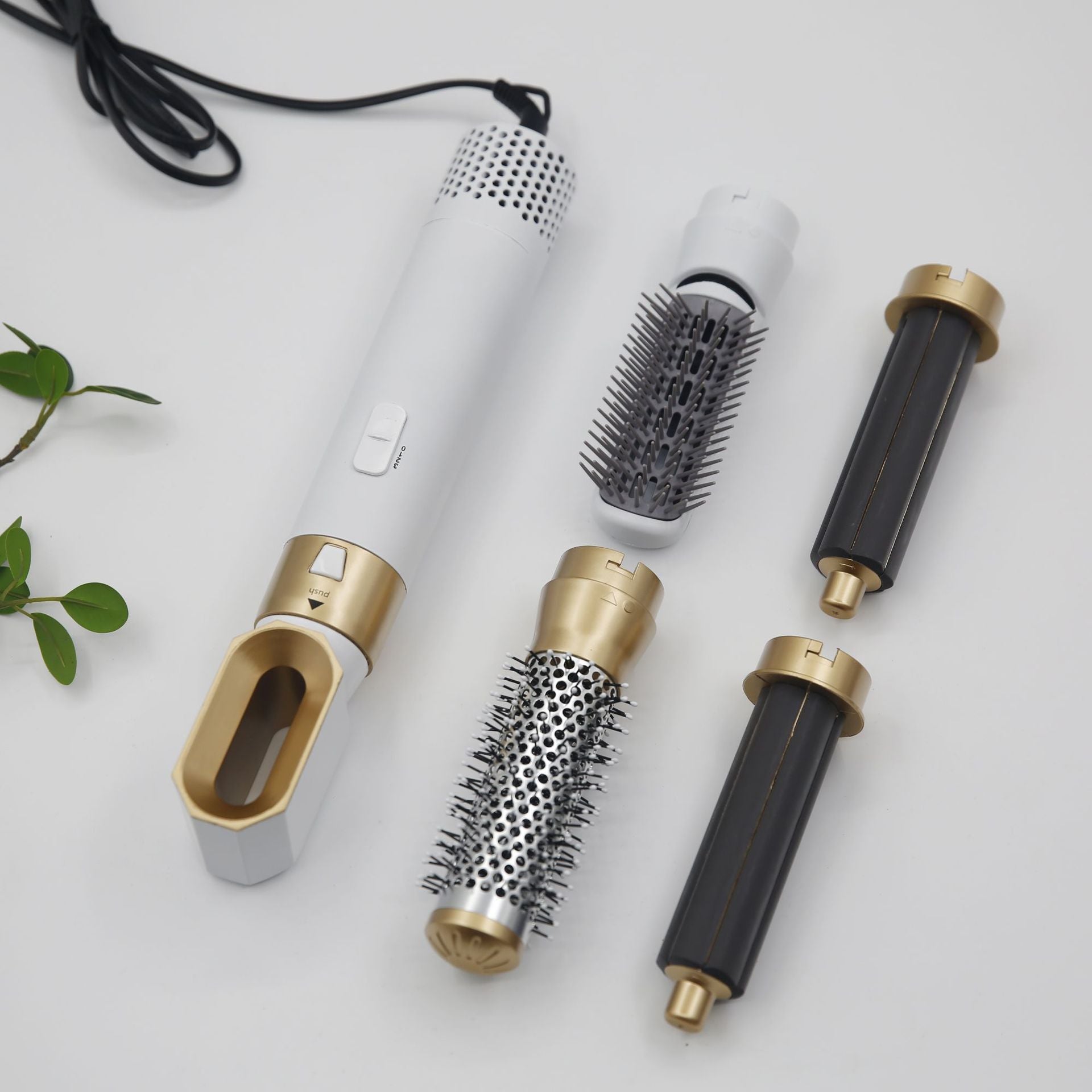 Cross-border hot comb 5-in-1 hot air comb aluminum alloy hair straightener automatic curling iron electric hair dryer