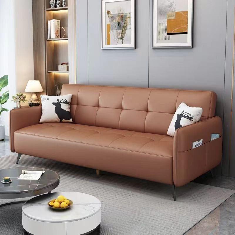 Fabric sofa for small apartments, rental properties - minimalist modern tech fabric multifunctional foldable sofa bed (2-in-1)