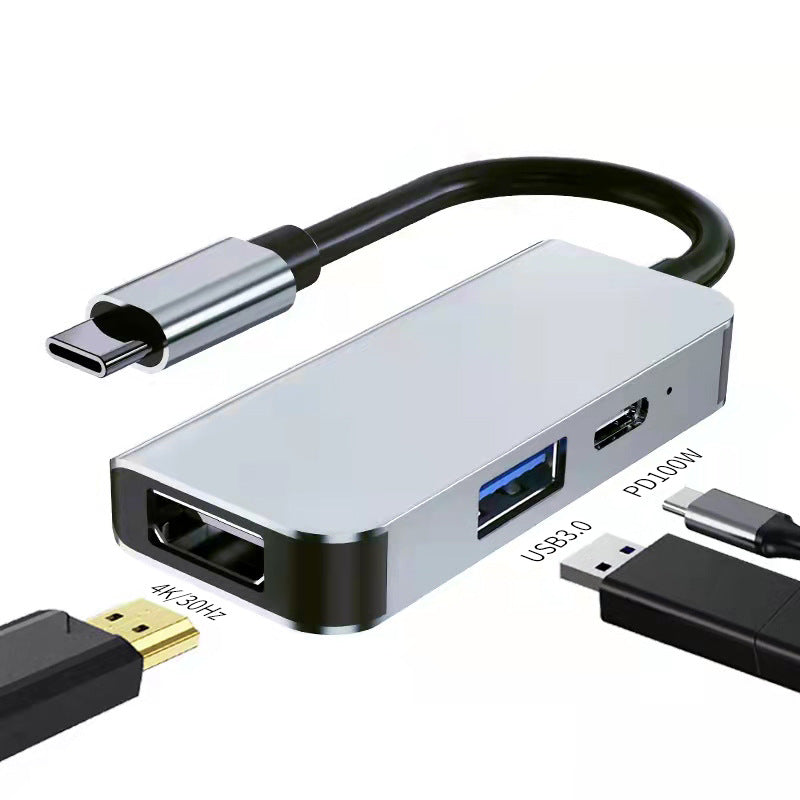 Usbhub docking station is suitable for macbook apple notebook six-in-one docking station type-c