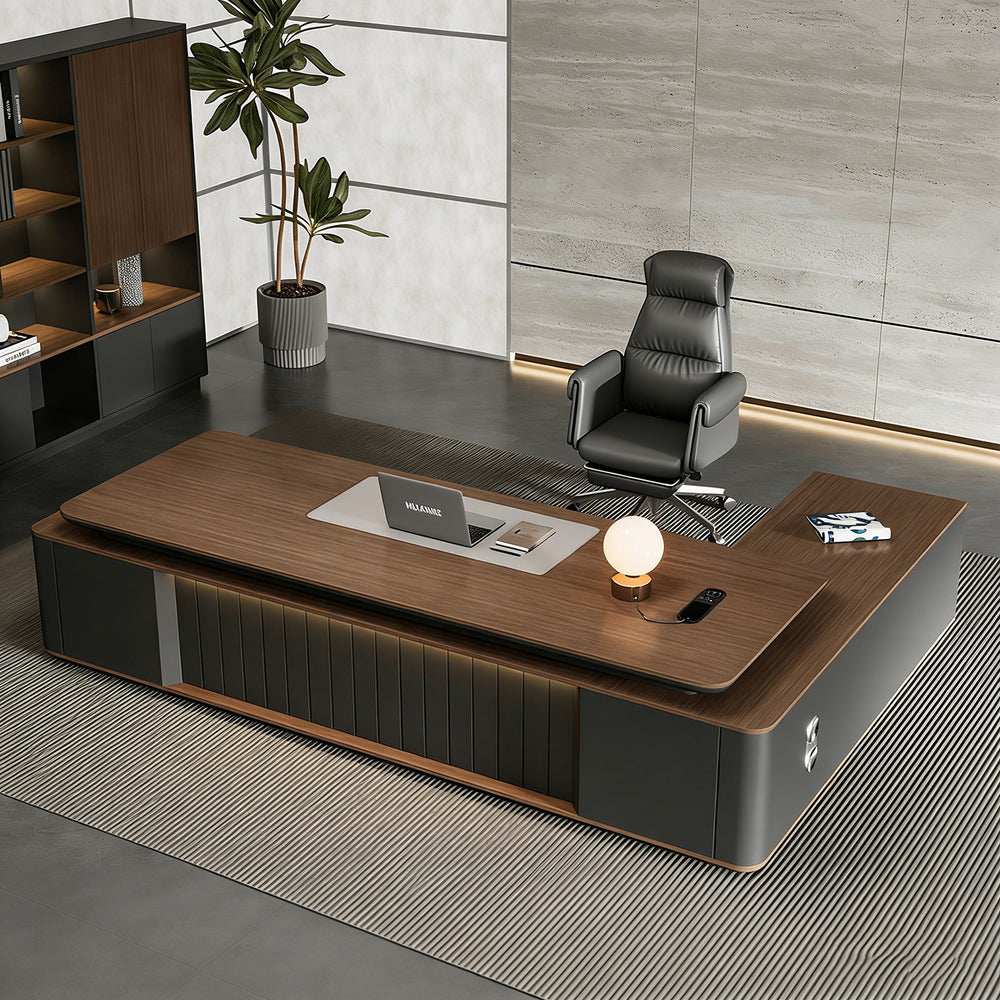 Saint li accessible luxury boss table and chair combination casual modern thickened paint leadership president manager supervisor table executive desk