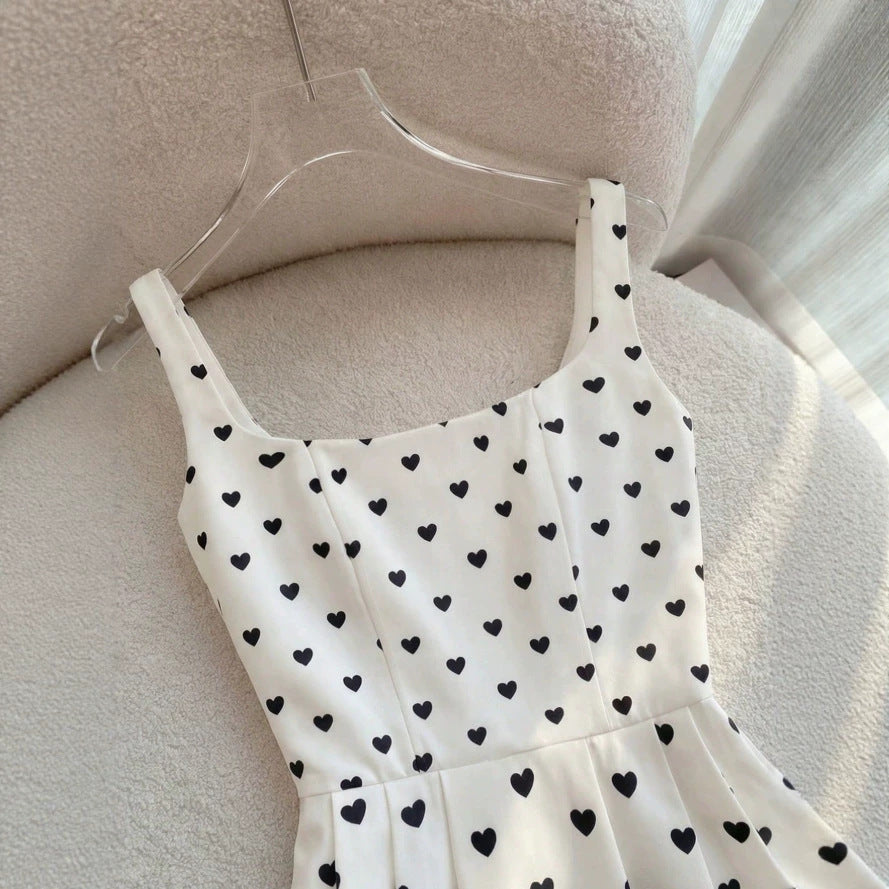 european and american cross-border summer miu miu-style polka dot cami dress - figure-flattering a-line new arrival