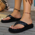 2026 summer new european and american style plus size casual thick sole flip-flops women's slippers