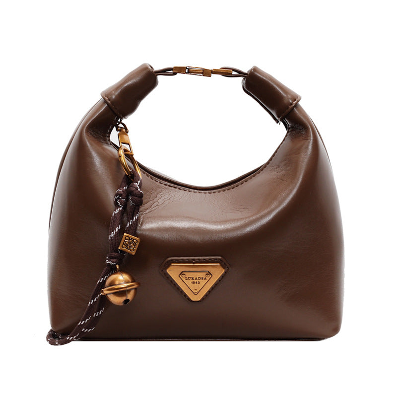 Commuting classy sense super popular hand bag women 2025new arrivaleasiest for match dumpling bag fall and winter maillard shoulder crossbody bag