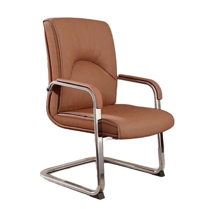 Office chair comfortable conference chair home computer chair comfortable sitting desk all-in-one bow chair office chair brown