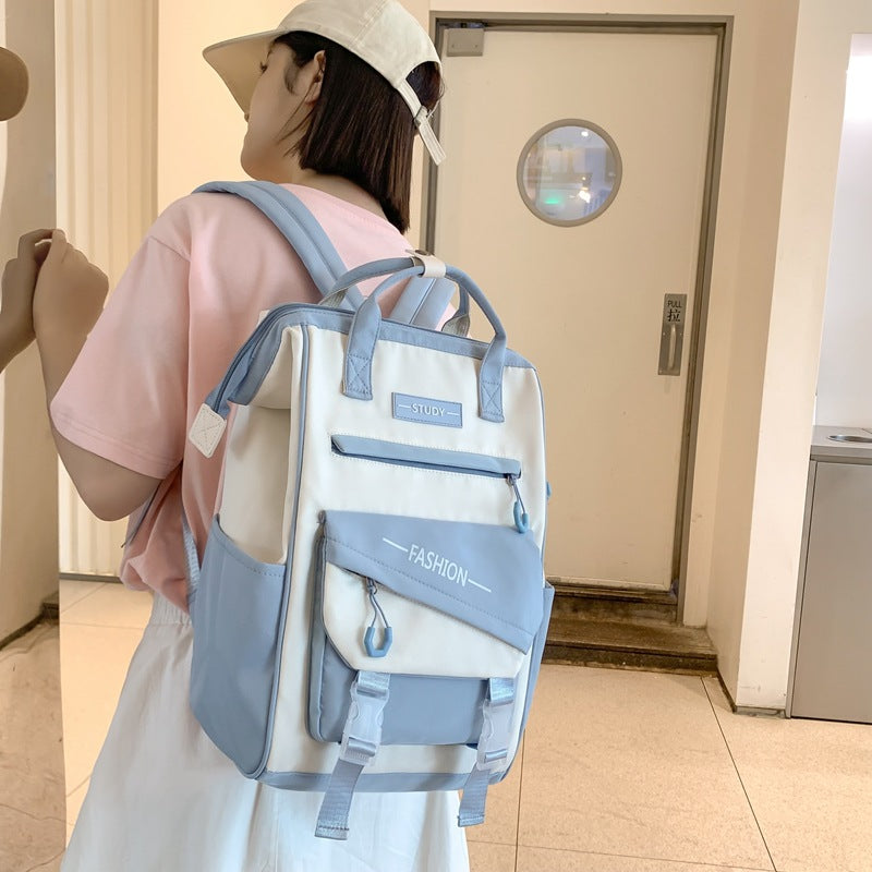 School bag summer small fresh large capacity backpack junior high school college students high value travel computer backpack