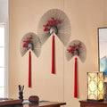 New chinoiserie wall decoration iron wall hanging fan living room dining room wall decoration wall decoration creative wall pendant