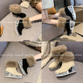 export snow boots: new winter collection - comfortable, sporty, casual cotton boots with platform wedge heel, thick sole, and fleece lining for women