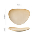 Creative stylish triangle stoneware dinner plate western food steak plate pasta plate cooking plate home practical large dish plate