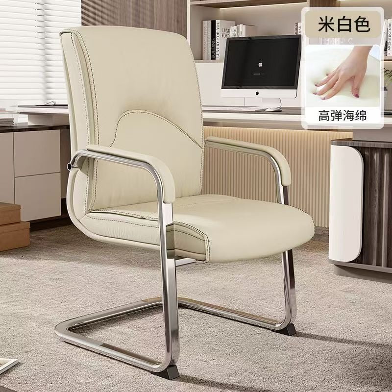 Office chair comfortable conference chair home computer chair comfortable sitting desk all-in-one bow chair office chair brown