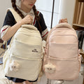 New large capacity butter casual backpack for students (middle & high school), korean style double shoulder bag, travel & street style bookbag