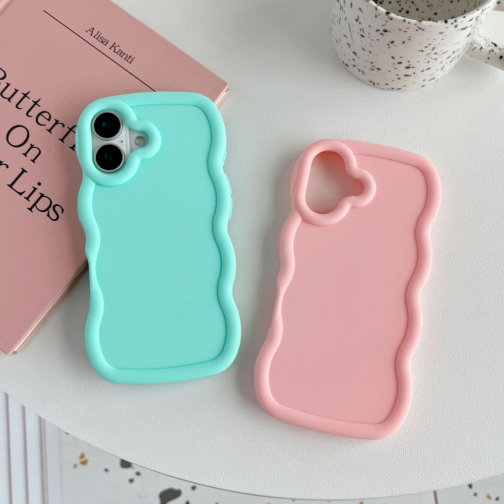 New iphone 17 case - macaron big wave apple 16 candy color soft case wholesale protective cover
