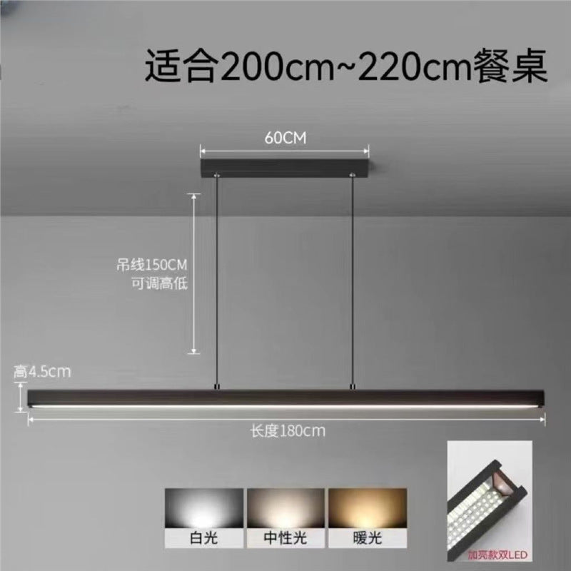 Full spectrum eye protection adjustable restaurant light linear pendant lamp island table dining table minimalist dining table pendant lamp bar tea room pendant lamp