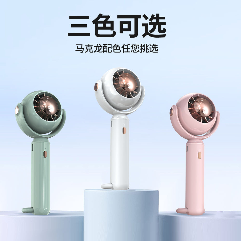 New arrival small sweet handheld fan for home desktop usb fan outdoor hiking buckle portable fan wholesale