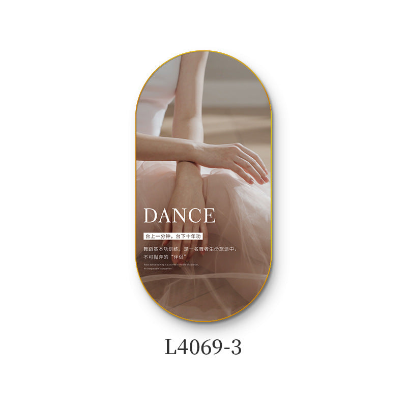 Ballet class wall decoration dance studio girls inspirational slogans poster hanging art school mural