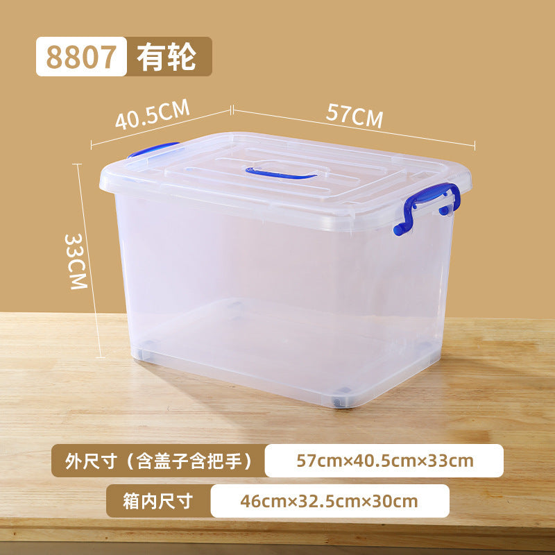 Customized plastic transparent storage box, clothes quilt sorting box, large and small storage box, snack toy storage box.