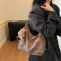 retro large capacity bag women's 2025 autumn/winter new casual shoulder bag crossbody bag fashionable versatile backpack