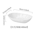 New nordic pure white baking bowl for home cheese rice plate salad bowl large ceramic deep bowl plate microwaveable