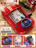 Children's early education story racing adventure game console with multifunctional steering wheel - simulated driving toy for boys