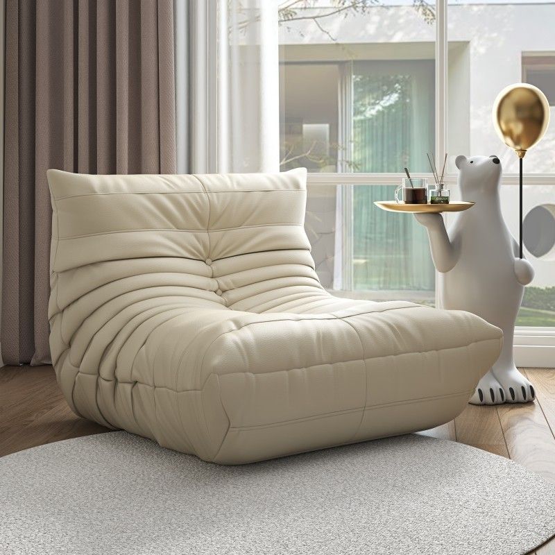 Caterpillar lazy sofa new arrival can lie down and sleep bedroom balcony tatami popular single sofa ins style leather
