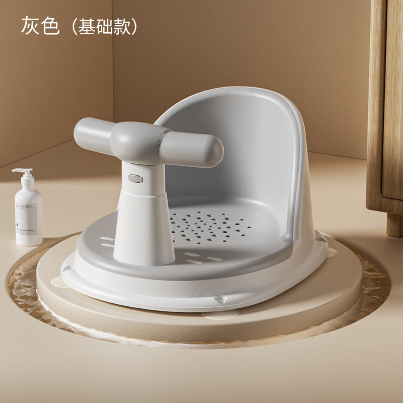 Baby bath seat - infant bathing aid - sit & recline support - newborn & toddler bath tub seat - non-slip bath stool