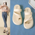 Women's summer flip-flops: new fashionable thick-soled casual french-style height-increasing versatile thong sandals for outdoor wear