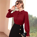 Amazon cross-border women's satin shirt spring and summer new arrivalexport  independent site long sleeve shirt