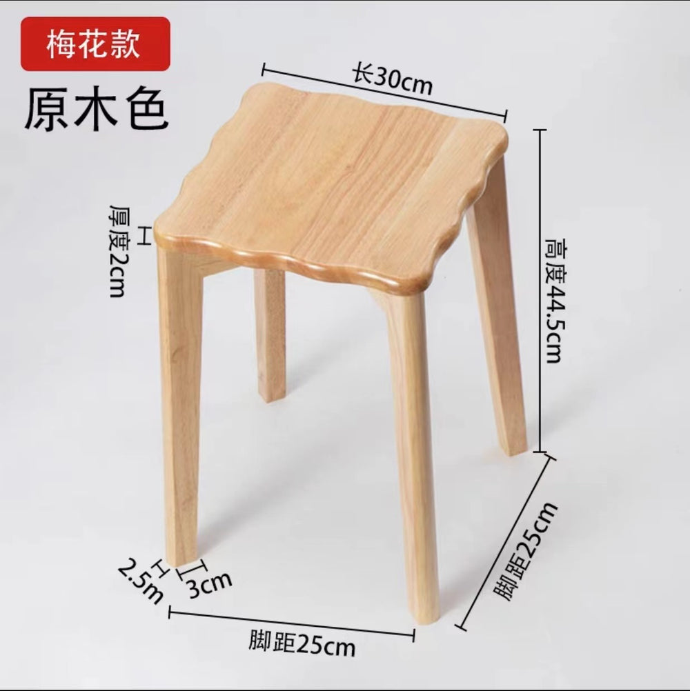 Solid wood stool round stool for home wooden bench soft stool living room coffee table low stool dining stool stackable small stool