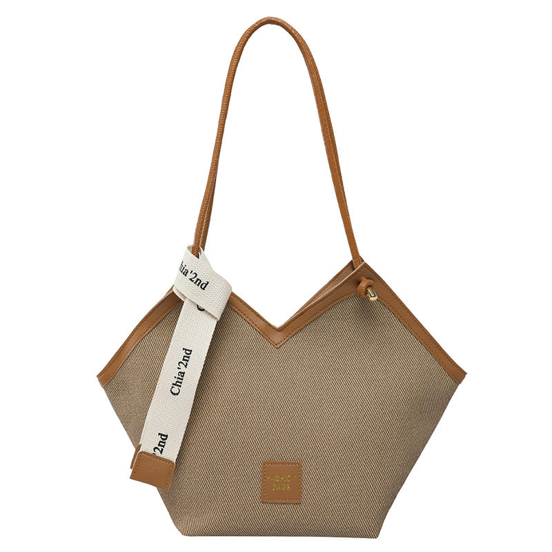 Retro fashion tote bag women's 2025 new commuting large-capacity shoulder bag trendy casual underarm women's bag