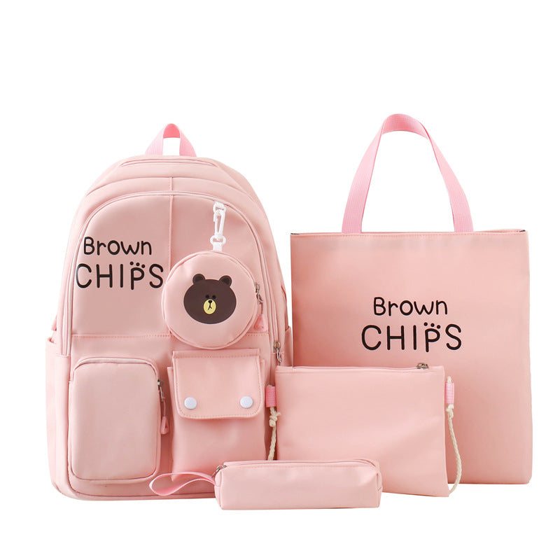 Student Backpack Japanese Cute College Style School Bag Personality Graffiti Funny School Bag Travel Backpack