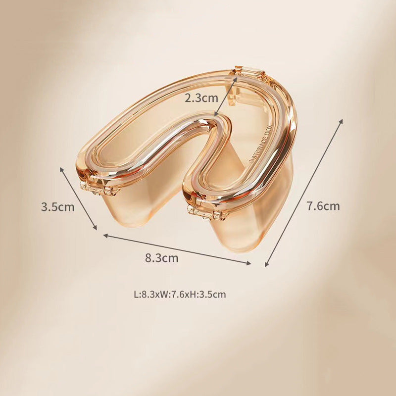 Braces Storage Box Portable Invisible Orthotics Tooth Box Adult Children's Retainer Storage Box U-shaped Storage Box