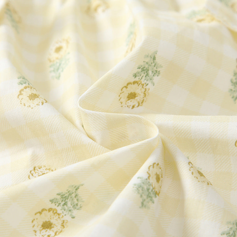 Girls' summer dress: new korean style baby girl's printed dress with doll collar, pure cotton summer dress for little girls