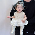 Summer thin clothes for baby girls, one-piece, western-style baby princess, full moon, 100 days, summer, butt-covering skirt