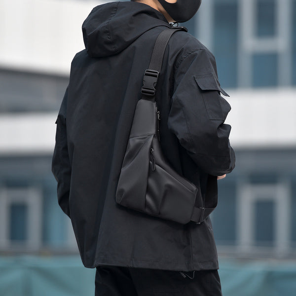 Processing custom men's versatile mobile phone fanny pack trendy fashion niche design sense shoulder bag backpack gun backpack men