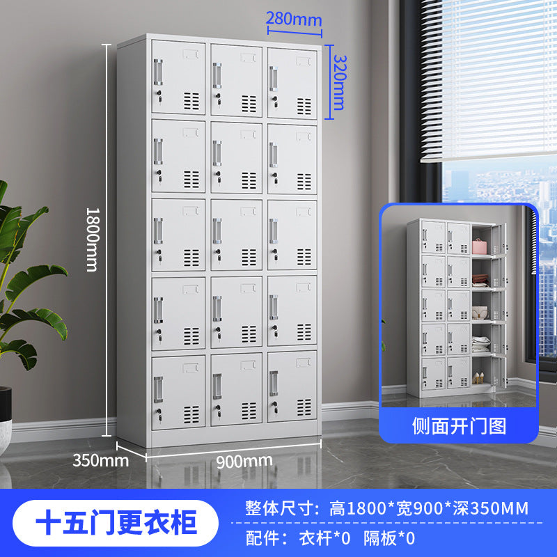 Employee locker factory four-door six-door shoe dormitory locker bathroom changing wardrobe with lock 24-door iron cabinet