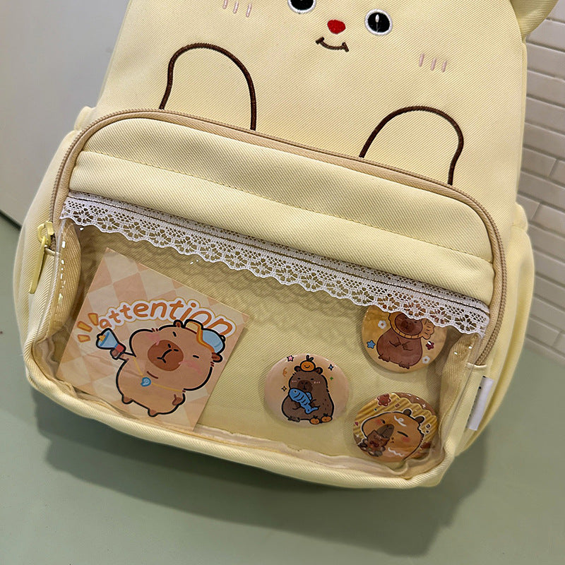New arrivalkids small school bag for boys and girls cute lace pain bag backpack kindergarten baby snack backpack cross-border