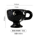Niche styleins creative stylish ceramic handle cup retro high-looking office coffee cup afternoon tea goblet