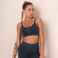 Clearance washed jacquard seamless sports bra cut out braid fitness sling intimates yoga wear sports vest women