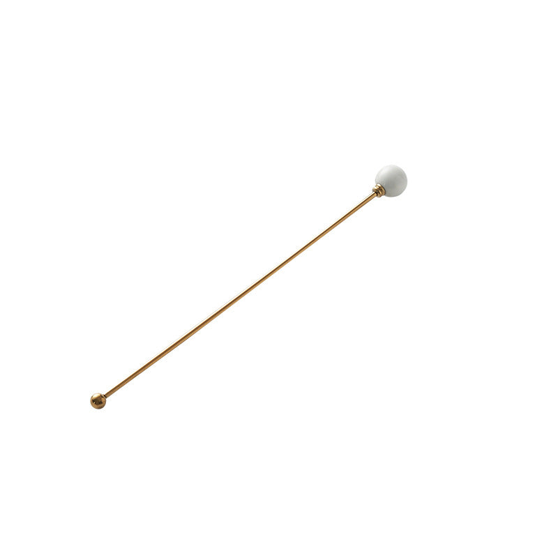 304 stainless steel tea & coffee stirring rods - multi-colored dessert picks - high-value ceramic handle milk frothing sticks - wholesale